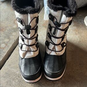 Black and White Winter Boots